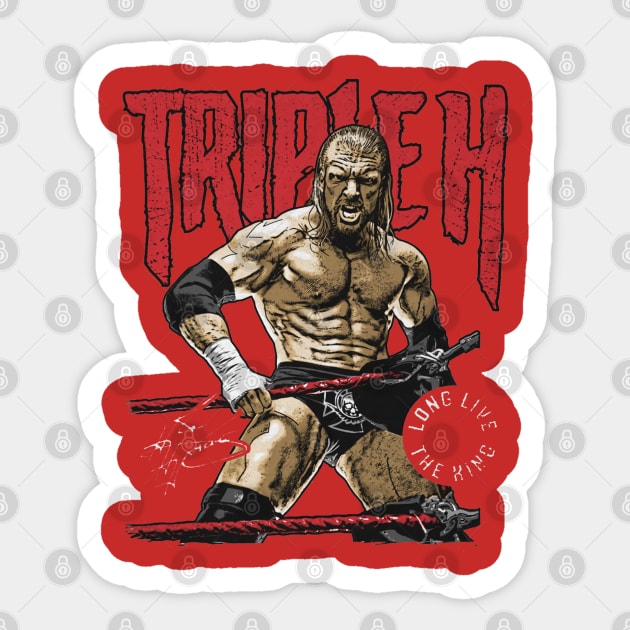 Triple H Long Live The King Sticker by MunMun_Design